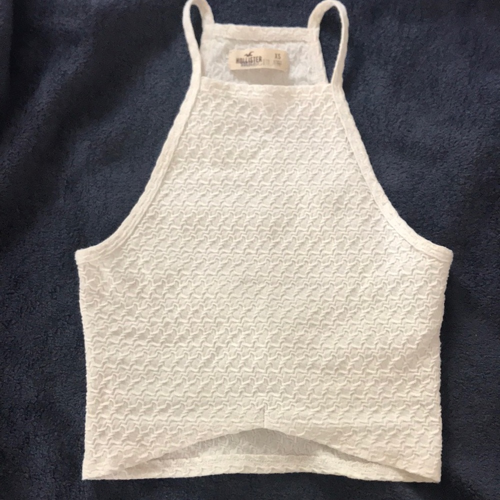 Hollister off white crop top
